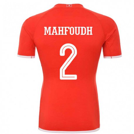 Kandiny Kinder Tunesische Dhikra Mahfoudh #2 Rot Heimtrikot Trikot 22-24 T-shirt