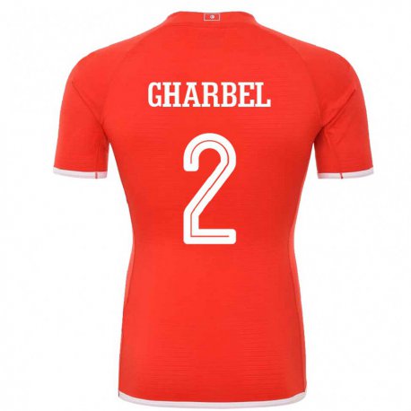 Kandiny Kinder Tunesische Mahmoud Gharbel #2 Rot Heimtrikot Trikot 22-24 T-shirt