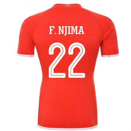 Kandiny Kinder Tunesische Firas Ben Njima #22 Rot Heimtrikot Trikot 22-24 T-shirt