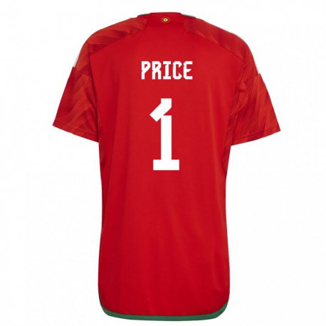 Kandiny Kinder Walisische Jo Price #1 Rot Heimtrikot Trikot 22-24 T-shirt