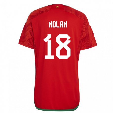 Kandiny Kinder Walisische Kylie Nolan #18 Rot Heimtrikot Trikot 22-24 T-shirt