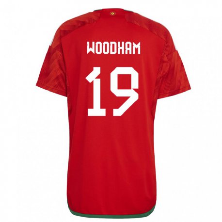 Kandiny Kinder Walisische Lily Woodham #19 Rot Heimtrikot Trikot 22-24 T-shirt