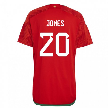 Kandiny Kinder Walisische Carrie Jones #20 Rot Heimtrikot Trikot 22-24 T-shirt
