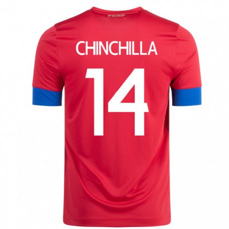 Kandiny Kinder Costa-ricanische Priscila Chinchilla #14 Rot Heimtrikot Trikot 22-24 T-shirt