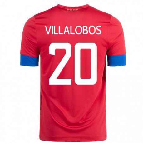 Kandiny Kinder Costa-ricanische Fabiola Villalobos #20 Rot Heimtrikot Trikot 22-24 T-shirt