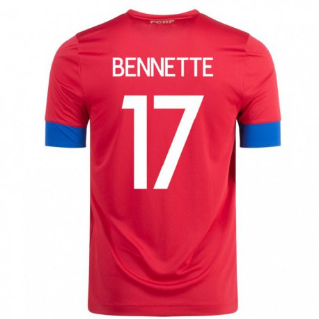 Kandiny Kinder Costa-ricanische Jewison Bennette #17 Rot Heimtrikot Trikot 22-24 T-shirt