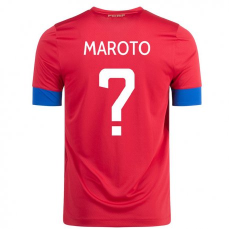 Kandiny Kinder Costa-ricanische Victor Maroto #0 Rot Heimtrikot Trikot 22-24 T-shirt