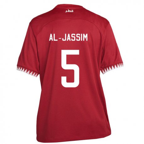 Kandiny Kinder Katarische Dana Al Jassim #5 Kastanienbraun Heimtrikot Trikot 22-24 T-shirt