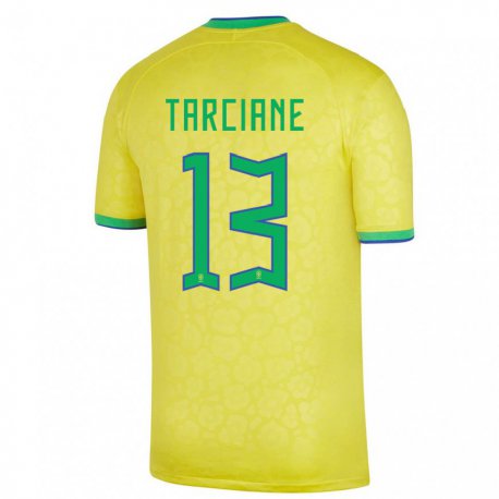 Kandiny Kinder Brasilianische Tarciane #13 Gelb Heimtrikot Trikot 22-24 T-shirt