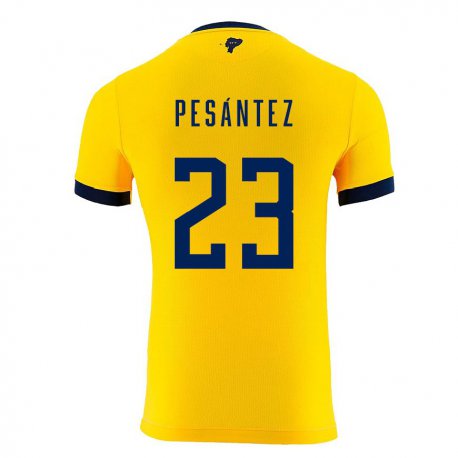 Kandiny Kinder Ecuadorianische Danna Pesantez #23 Gelb Heimtrikot Trikot 22-24 T-shirt