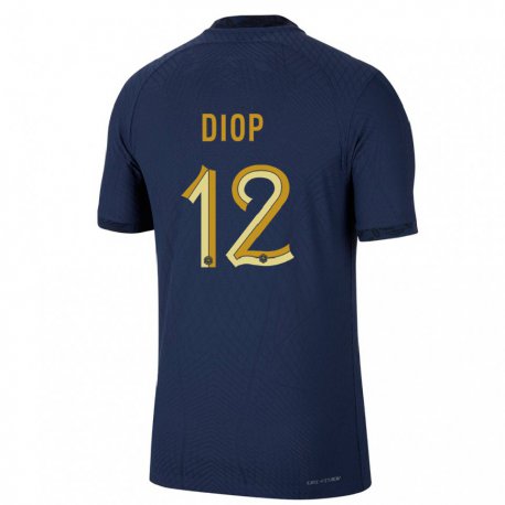 Kandiny Kinder Französische Sofiane Diop #12 Marineblau Heimtrikot Trikot 22-24 T-shirt