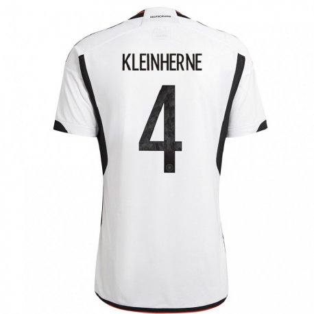 Kandiny Kinder Deutsche Sophia Kleinherne #4 Weiß Schwarz Heimtrikot Trikot 22-24 T-shirt