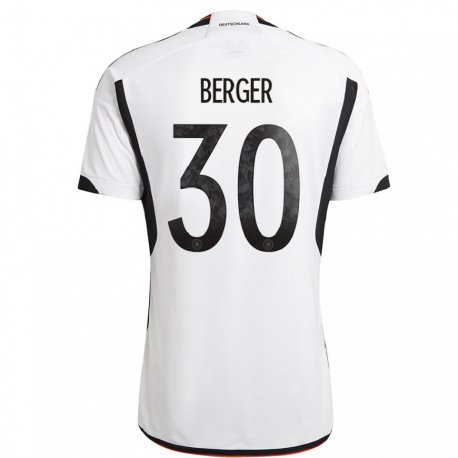 Kandiny Kinder Deutsche Ann Katrin Berger #30 Weiß Schwarz Heimtrikot Trikot 22-24 T-shirt
