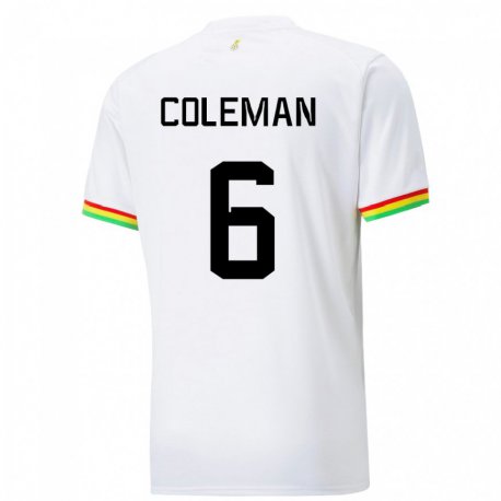 Kandiny Kinder Ghanaische Ellen Coleman #6 Weiß Heimtrikot Trikot 22-24 T-shirt