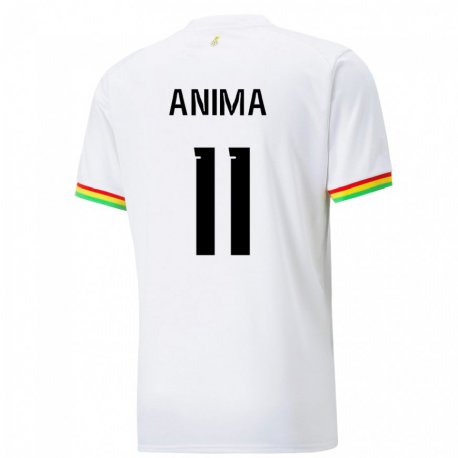 Kandiny Kinder Ghanaische Naomi Anima #11 Weiß Heimtrikot Trikot 22-24 T-shirt