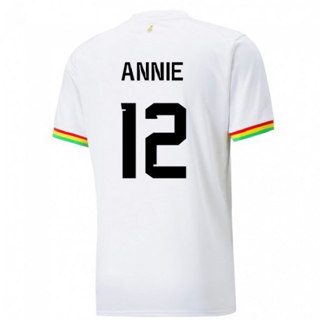 Kandiny Kinder Ghanaische Henrietta Annie #12 Weiß Heimtrikot Trikot 22-24 T-shirt