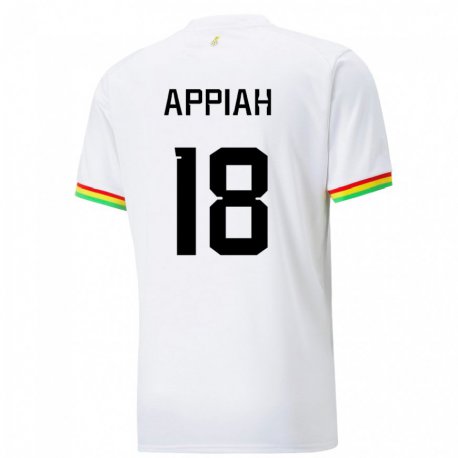 Kandiny Kinder Ghanaische Veronica Appiah #18 Weiß Heimtrikot Trikot 22-24 T-shirt