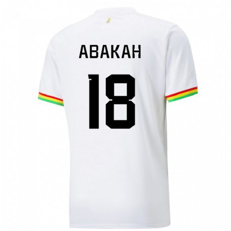 Kandiny Kinder Ghanaische Philomena Abakah #18 Weiß Heimtrikot Trikot 22-24 T-shirt