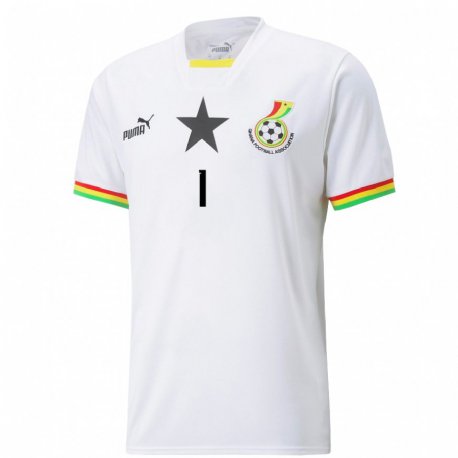Kandiny Kinder Ghanaische Gregory Obeng Sekyere #1 Weiß Heimtrikot Trikot 22-24 T-shirt