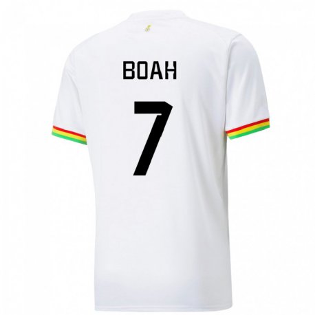 Kandiny Kinder Ghanaische Collins Boah #7 Weiß Heimtrikot Trikot 22-24 T-shirt