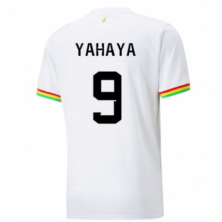 Kandiny Kinder Ghanaische Mohammed Yahaya #9 Weiß Heimtrikot Trikot 22-24 T-shirt