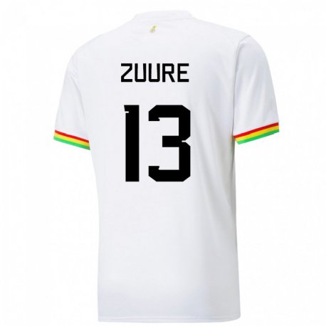 Kandiny Kinder Ghanaische Moses Salifu Bawa Zuure #13 Weiß Heimtrikot Trikot 22-24 T-shirt