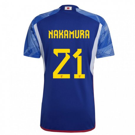 Kandiny Kinder Japanische Jiro Nakamura #21 Königsblau Heimtrikot Trikot 22-24 T-shirt