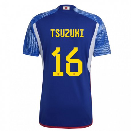 Kandiny Kinder Japanische Shunta Tsuzuki #16 Königsblau Heimtrikot Trikot 22-24 T-shirt