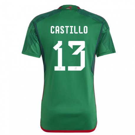 Kandiny Kinder Mexikanische Jose Castillo #13 Grün Heimtrikot Trikot 22-24 T-shirt