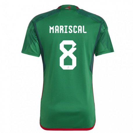 Kandiny Kinder Mexikanische Salvador Mariscal #8 Grün Heimtrikot Trikot 22-24 T-shirt