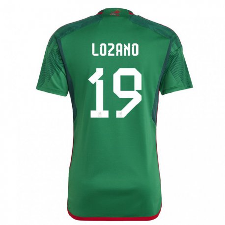 Kandiny Kinder Mexikanische Esteban Lozano #19 Grün Heimtrikot Trikot 22-24 T-shirt