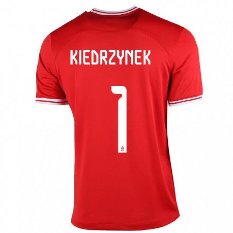 Kandiny Kinder Polnische Katarzyna Kiedrzynek #1 Rot Auswärtstrikot Trikot 22-24 T-shirt