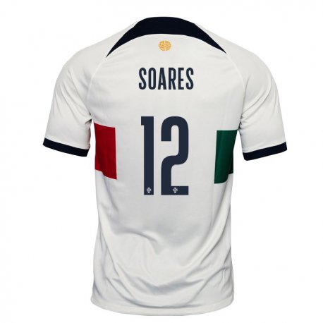 Kandiny Kinder Portugiesische Samuel Soares #12 Weiß Auswärtstrikot Trikot 22-24 T-shirt
