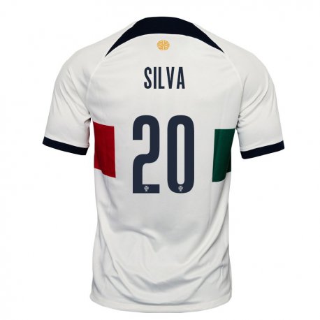 Kandiny Kinder Portugiesische Fabio Silva #20 Weiß Auswärtstrikot Trikot 22-24 T-shirt