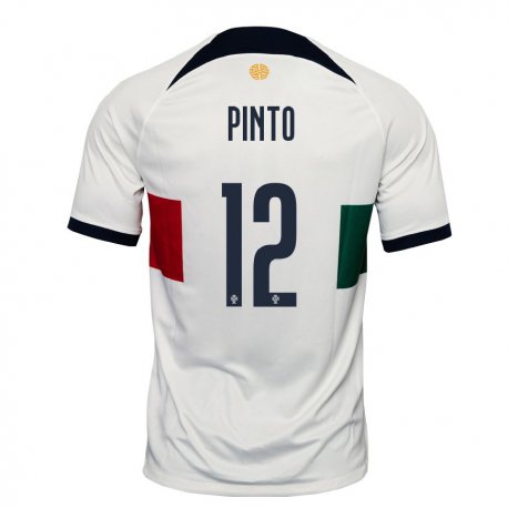 Kandiny Kinder Portugiesische Diogo Pinto #12 Weiß Auswärtstrikot Trikot 22-24 T-shirt