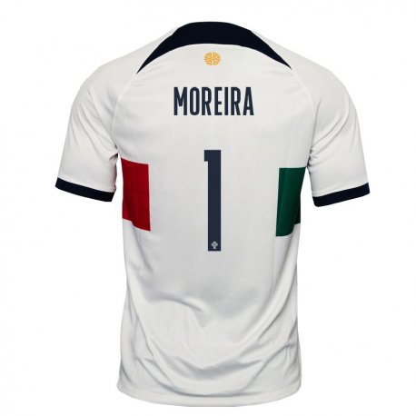 Kandiny Kinder Portugiesische Andre Moreira #1 Weiß Auswärtstrikot Trikot 22-24 T-shirt