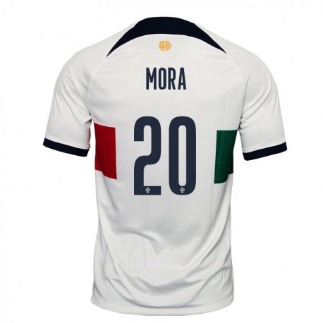 Kandiny Kinder Portugiesische Rodrigo Mora #20 Weiß Auswärtstrikot Trikot 22-24 T-shirt