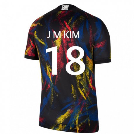 Kandiny Kinder Südkoreanische Kim Jung Mi #18 Mehrfarbig Auswärtstrikot Trikot 22-24 T-shirt