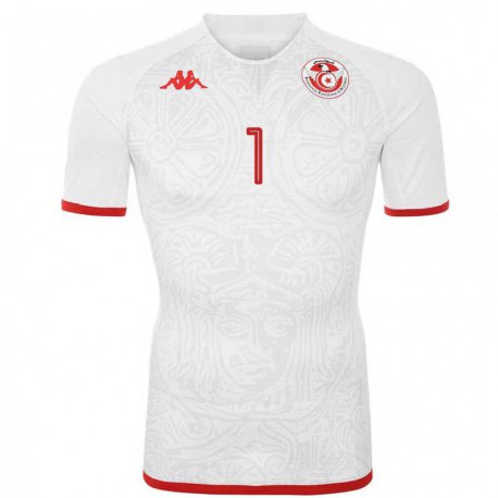 Kandiny Kinder Tunesische Nesrine Zizi #1 Weiß Auswärtstrikot Trikot 22-24 T-shirt