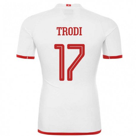Kandiny Kinder Tunesische Imen Trodi #17 Weiß Auswärtstrikot Trikot 22-24 T-shirt
