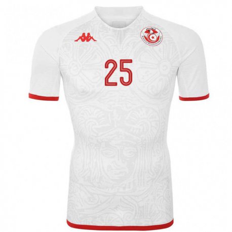Kandiny Kinder Tunesische Heni Ben Salah #25 Weiß Auswärtstrikot Trikot 22-24 T-shirt