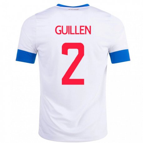 Kandiny Kinder Costa-ricanische Gabriela Guillen #2 Weiß Auswärtstrikot Trikot 22-24 T-shirt