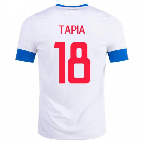 Kandiny Kinder Costa-ricanische Priscilla Tapia #18 Weiß Auswärtstrikot Trikot 22-24 T-shirt