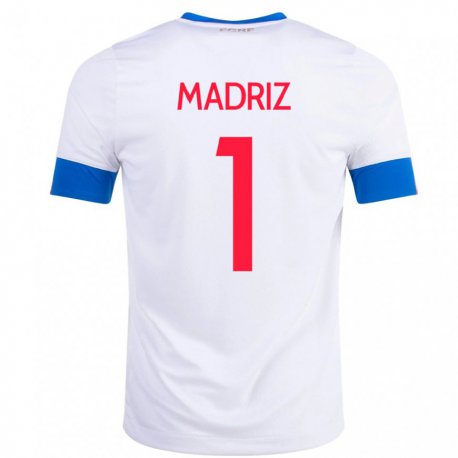 Kandiny Kinder Costa-ricanische Abraham Madriz #1 Weiß Auswärtstrikot Trikot 22-24 T-shirt