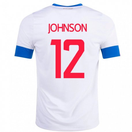 Kandiny Kinder Costa-ricanische Shawn Johnson #12 Weiß Auswärtstrikot Trikot 22-24 T-shirt
