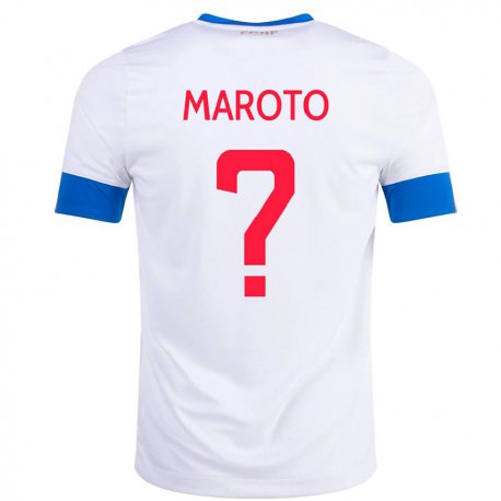 Kandiny Kinder Costa-ricanische Victor Maroto #0 Weiß Auswärtstrikot Trikot 22-24 T-shirt