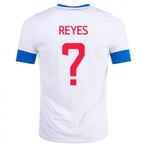 Kandiny Kinder Costa-ricanische Kenan Reyes #0 Weiß Auswärtstrikot Trikot 22-24 T-shirt