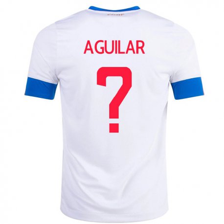 Kandiny Kinder Costa-ricanische Deylan Aguilar #0 Weiß Auswärtstrikot Trikot 22-24 T-shirt