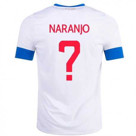 Kandiny Kinder Costa-ricanische Andry Naranjo #0 Weiß Auswärtstrikot Trikot 22-24 T-shirt