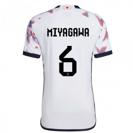 Kandiny Kinder Japanische Asato Miyagawa #6 Weiß Auswärtstrikot Trikot 22-24 T-shirt